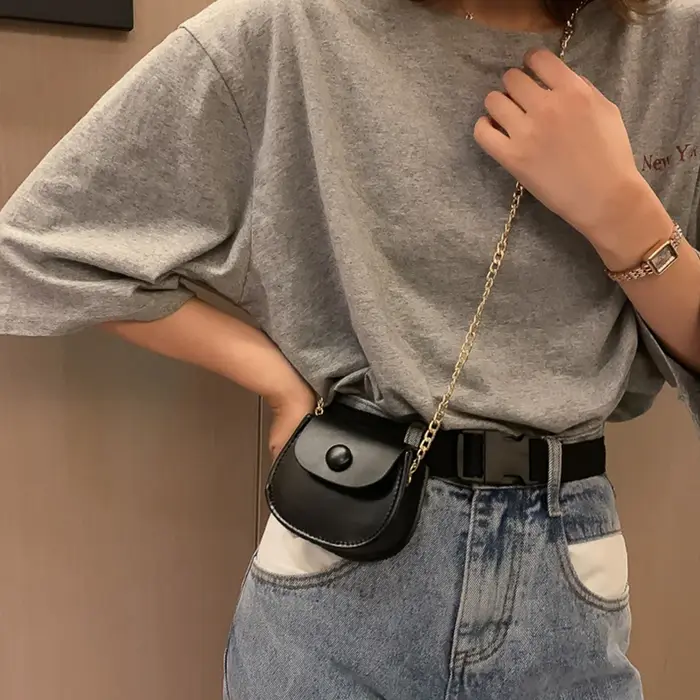 Mode chaînes sac à bandoulière femmes Mini sacs à main enfants porte-monnaie en cuir PU