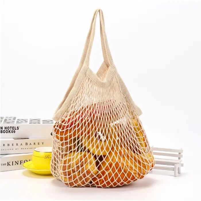 Sac de courses pliable en coton tissé