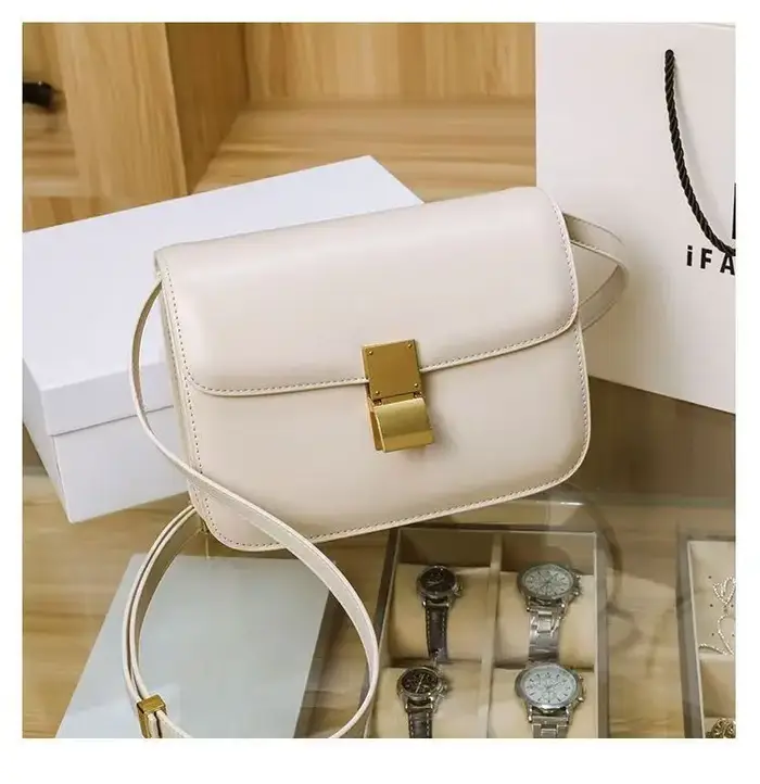 Sac carré Style de rue pour femmes, bandoulière à motif plat Tofu, mode polyvalent, petit sac carré 