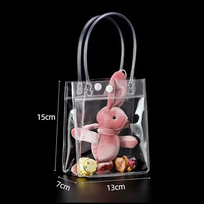 Sac à main en plastique PVC transparent de grande capacité, sac à bonbons, cadeau de MSI, travail sc