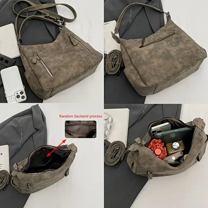 Sac à main Vintage en simili cuir synthétique avec plusieurs poches