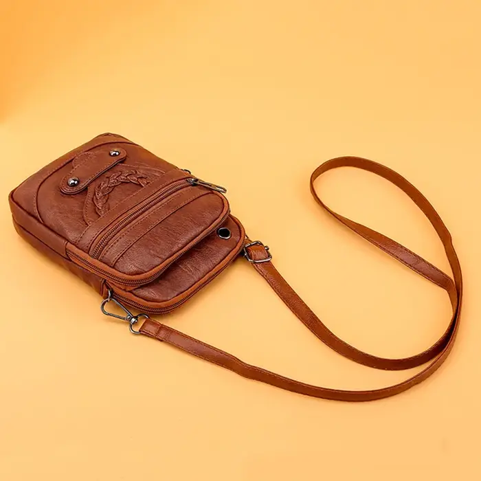 Sac à main vintage en cuir PU pour femmes