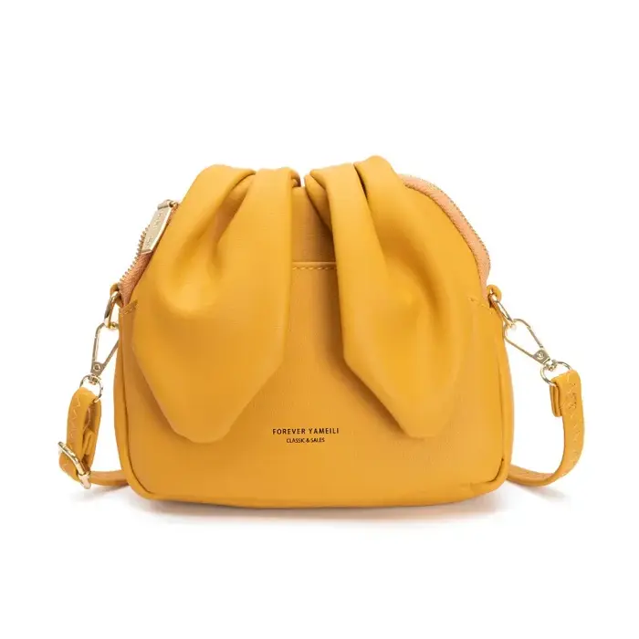 Sac bandoulière petit format en similicuir avec oreilles de lapin pour femme 2026 – Rose, Rouge, Jau