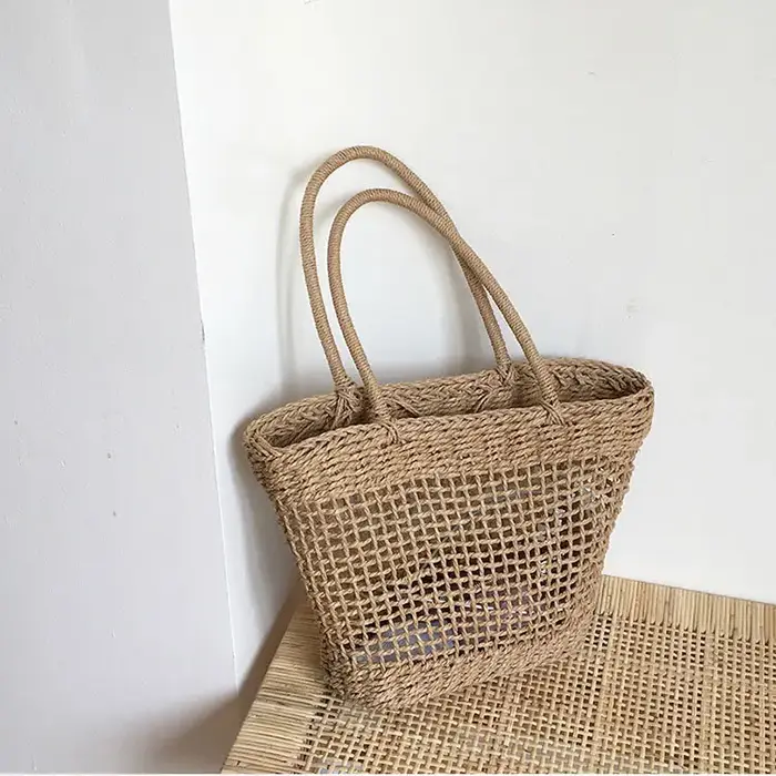 Nouveau sac 2026 pour femme, tressé à la main, portable, pour la plage et les vacances d'été