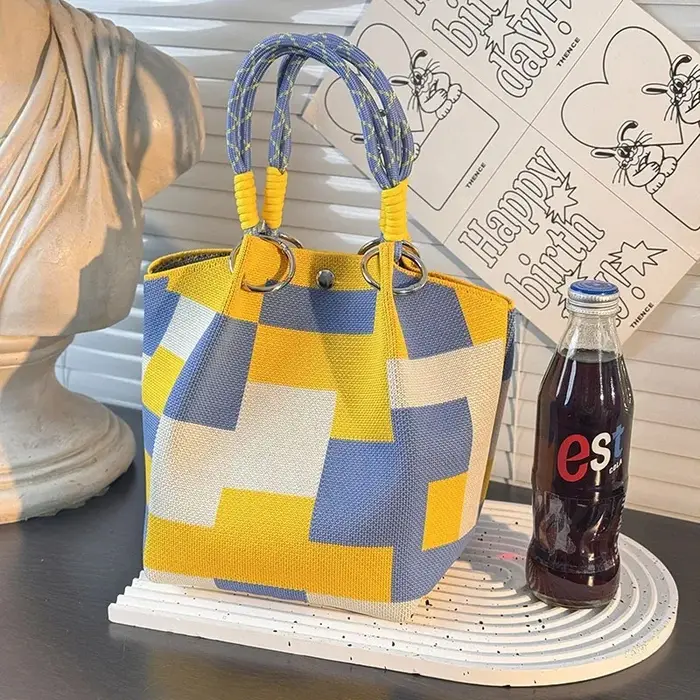 Sac seau tricoté pour femmes