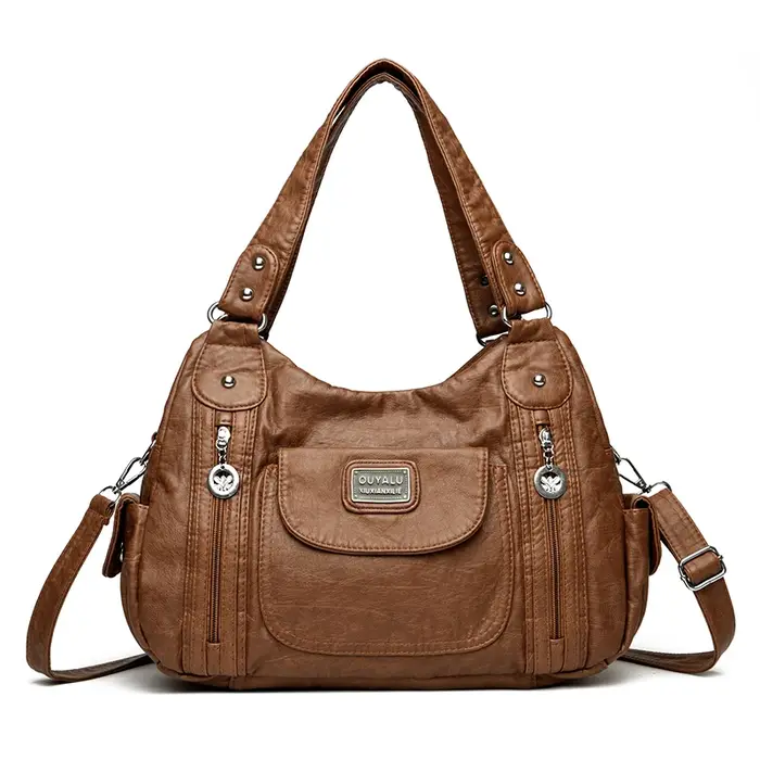 Sac à Main Rétro en Cuir Souple pour Femme, Marque de Luxe, de Bonne Qualité, à Bandoulière, Nouvell