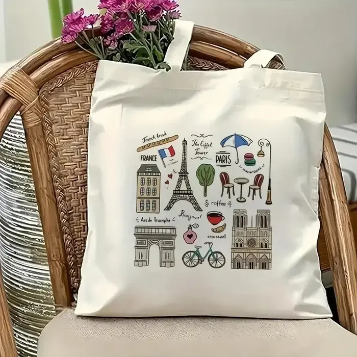 Sac fourre-tout de voyage Paris avec tour Eiffel
