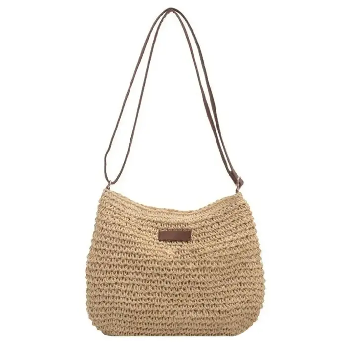 Sacs à main en paille de grande capacité pour femmes, sacs initiés, sac latéral tissé pour dames, sa