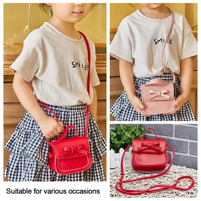Sac à bandoulière pour petite fille avec nœud
