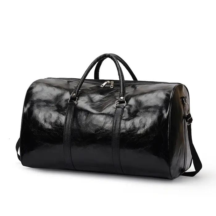 Sac de voyage pour hommes, sac à bandoulière en cuir Pu, fourre-tout de grande capacité pour femmes,