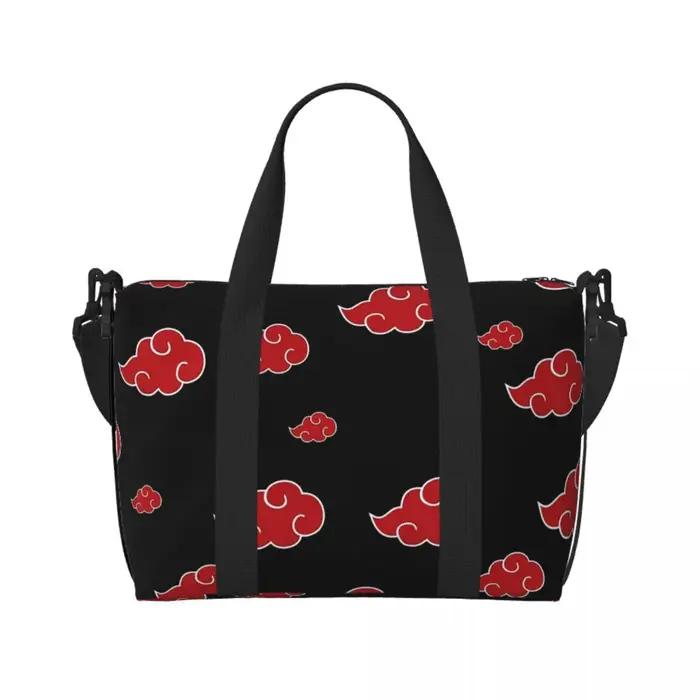 Sac de voyage de plage nuage noir et rouge personnalisé
