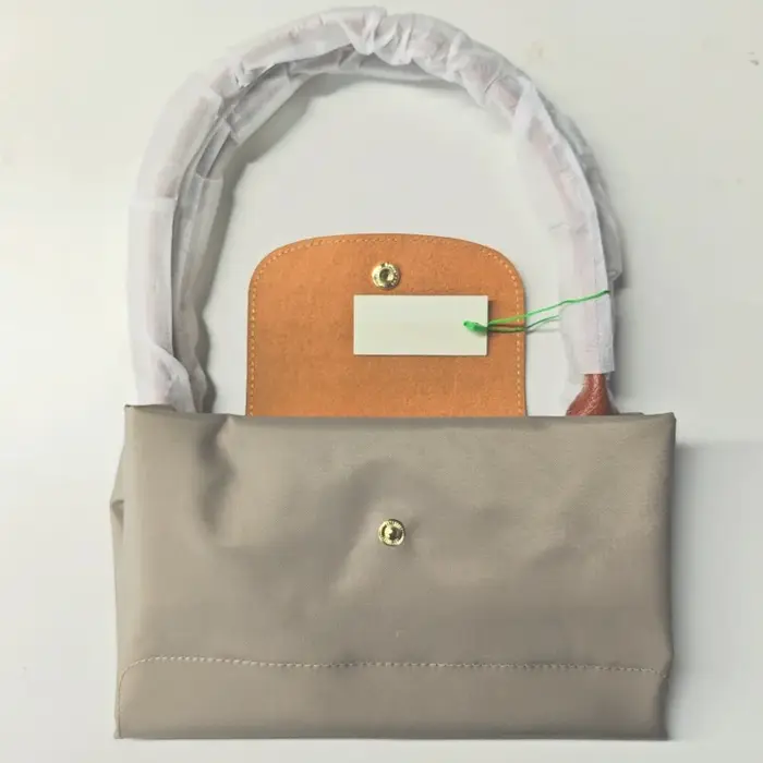 Sac à main pliable classique en nylon, sac à main pour femme avec broderie