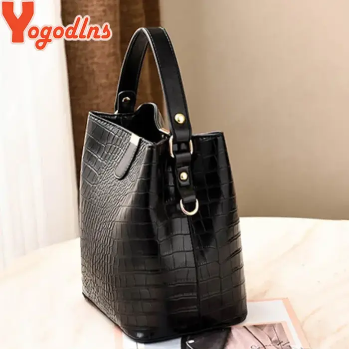 Yogodlns rétro Alligator seau sacs femmes Crocodile sac à main grande capacité sac à bandoulière nouveau sac