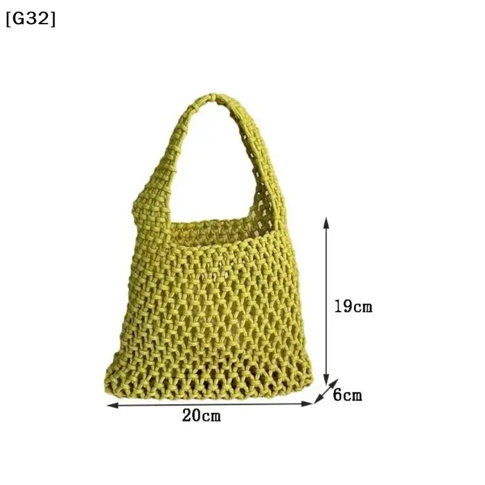 Sac à main tricoté ajouré fait main