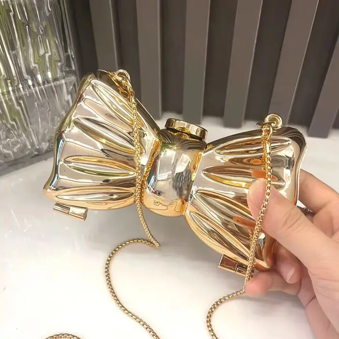 Mini sac de soirée à nœud papillon de luxe pour femmes et filles
