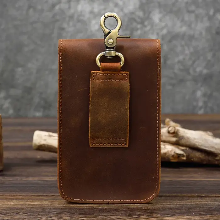 Luufan – sac de taille en cuir véritable pour hommes