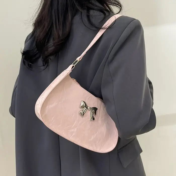 Sac à main à petit nœud doux et frais pour femmes