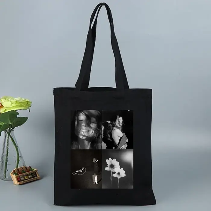 Sac de shopping en toile pour femmes Ariana Grande Petal Merch 2026, sac à main en toile pour filles