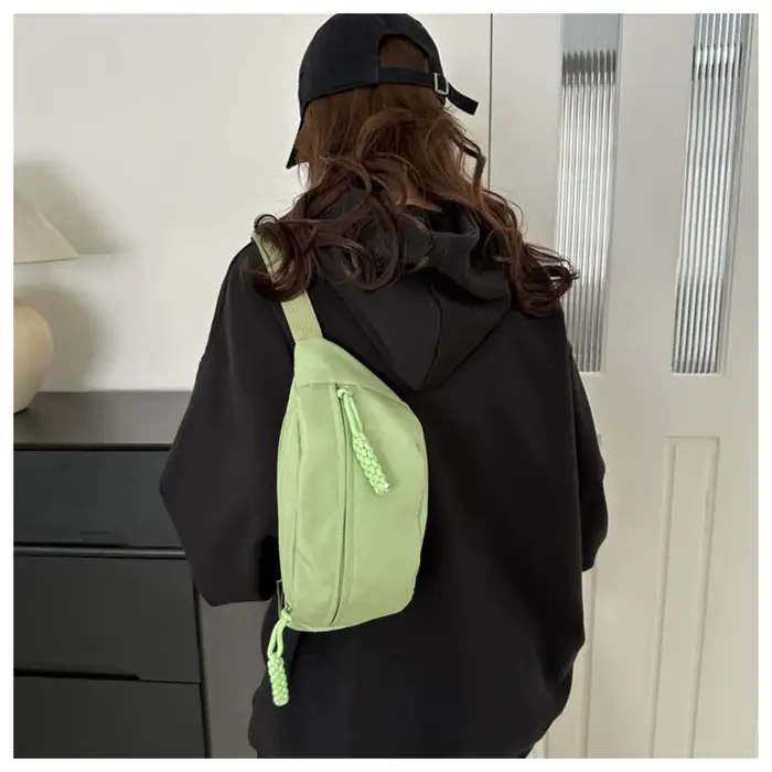 Sac de taille en toile demi-lune pour femme