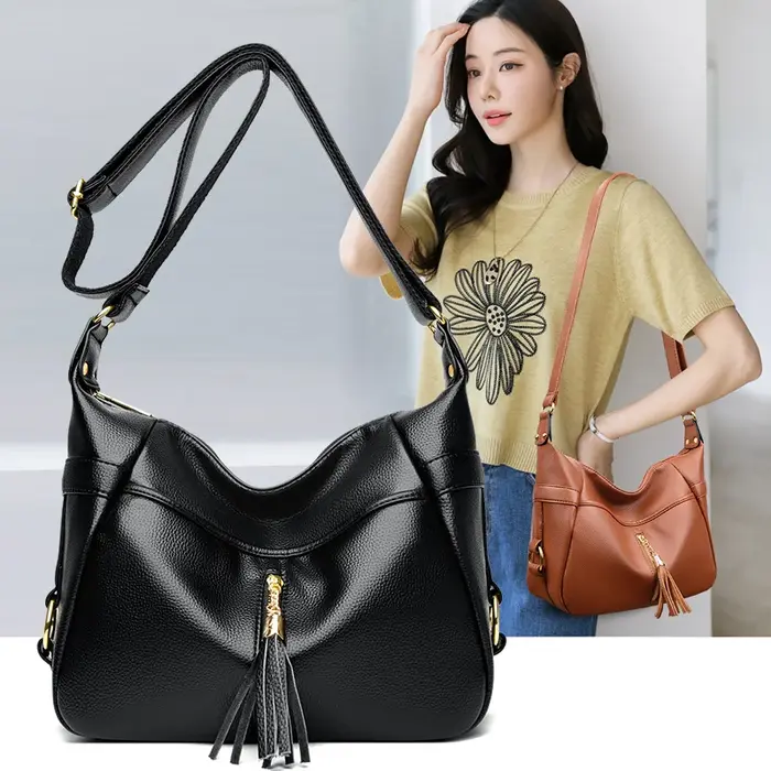 Sacs à main coréens en cuir souple pour femmes, sac à bandoulière polyvalent, sacs initiés par dames, nouvelle tendance, marque de créateur de luxe, mode