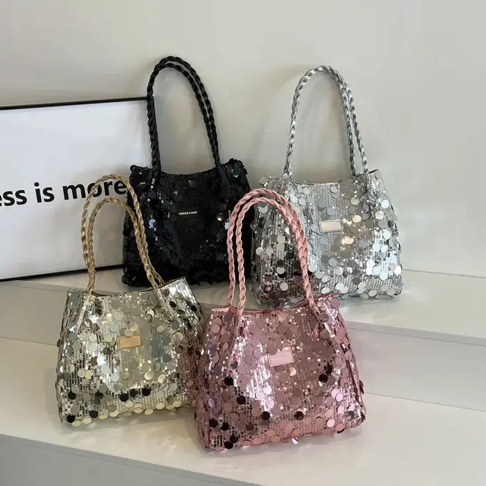 Nouveau sac à bandoulière pour femme avec paillettes brillantes