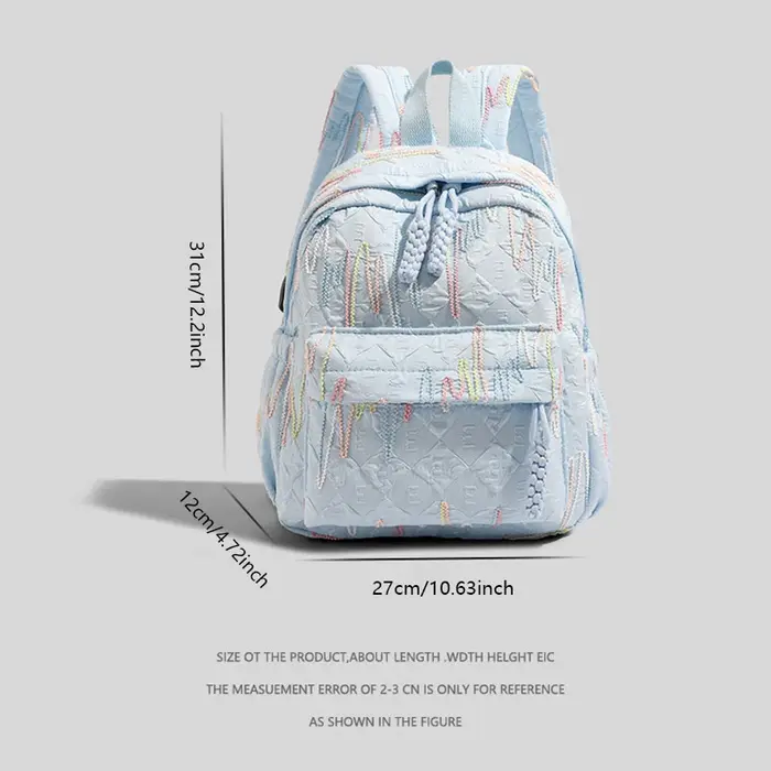 Mini sac à dos pour femme avec bretelles réglables – Fermeture à glissière pour l'école