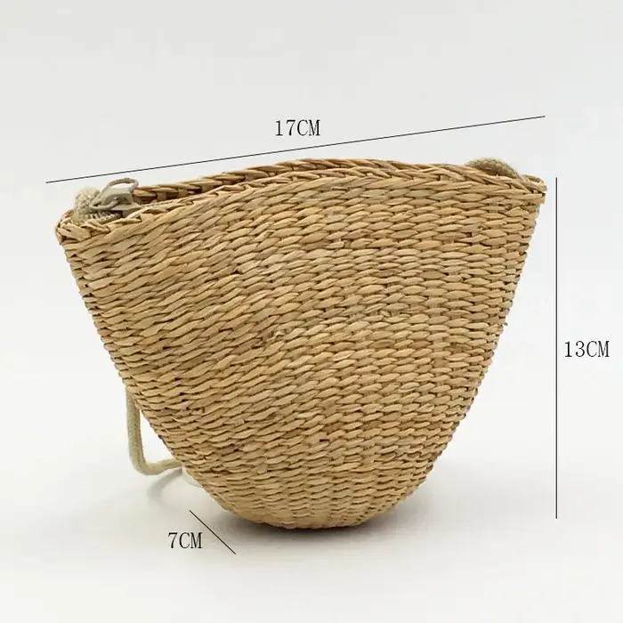 Mini sac tissé en rotin pour femmes