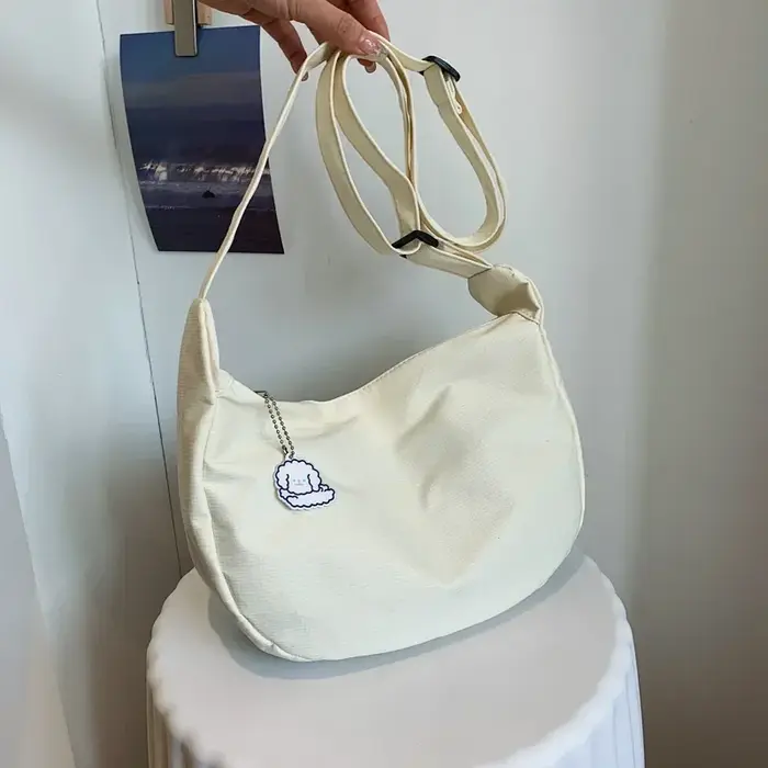 Sacs à bandoulière Harajuku solides pour femmes, sacs à main multifonctions simples assortis avec tout, sacs à bandoulière de grande capacité pour adolescentes