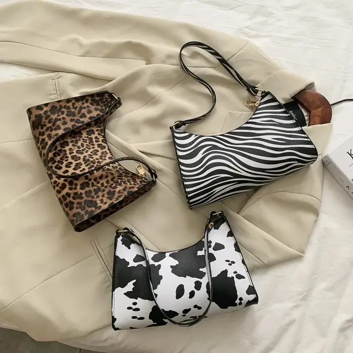 Mode zèbre impression femmes sac à main de luxe PU Simple sous les bras sacs à bandoulière femme conception quotidienne
