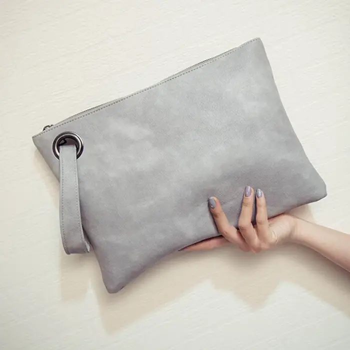 Vintage jour pochette pour femmes couleur unie Pu cuir sacs à main femme téléphone sac