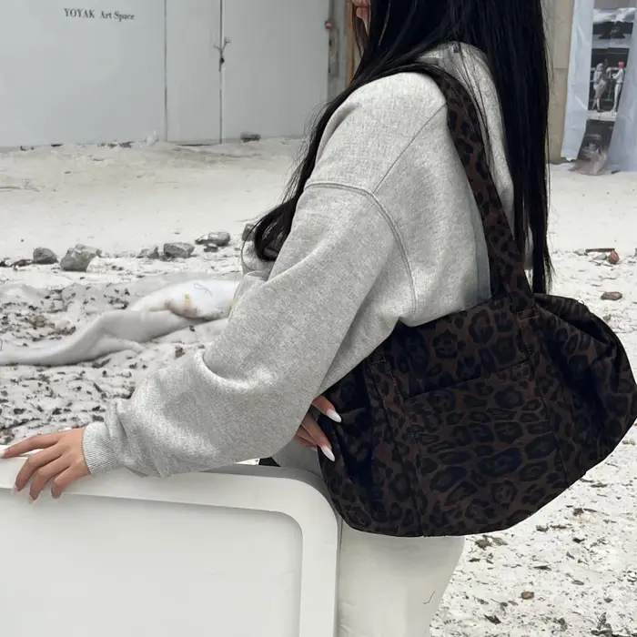 Sac fourre-tout tendance imprimé léopard pour femme