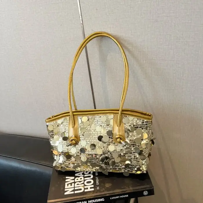 Sac fourre-tout décontracté brillant à sequins