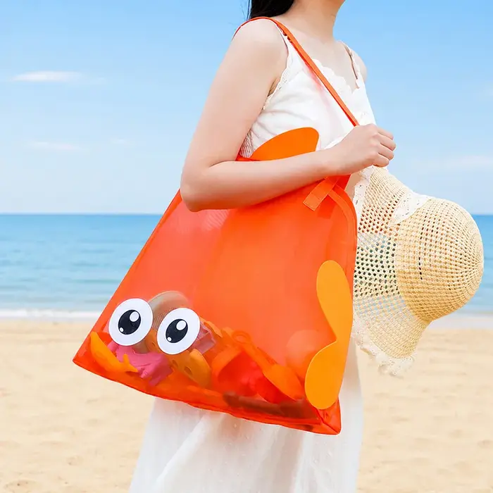 Sac de plage en filet mignon pour jouets de sable