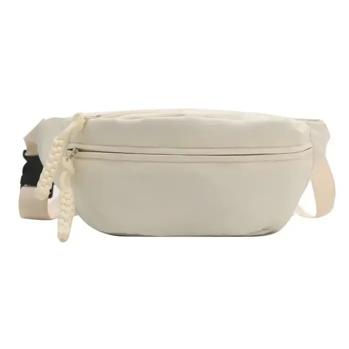 Sac de poitrine en toile demi-lune pour femme, sac à bandoulière, sacs banane décontractés, ceinture