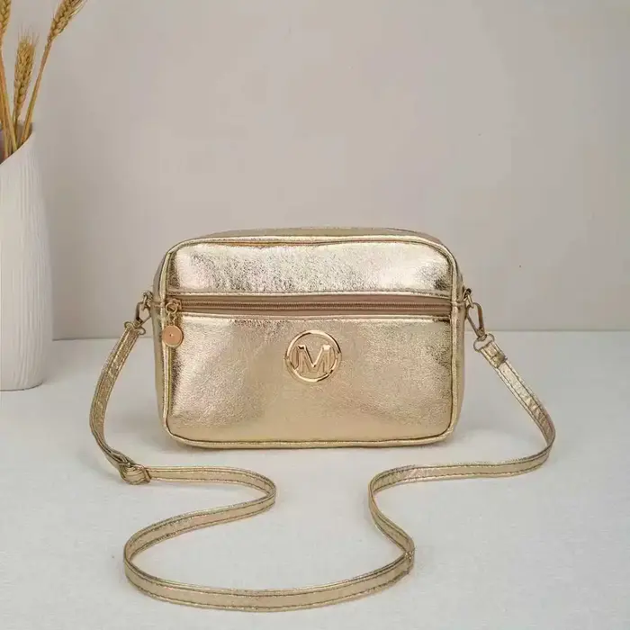 Sac bandoulière femme 2026, surface dorée brillante, nouveau sac carré M-Label, polyvalent, style dé