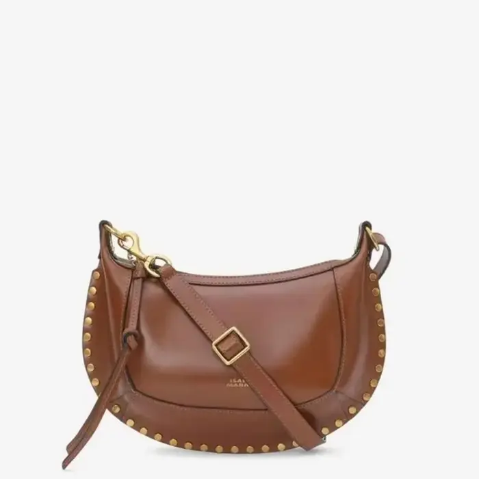 Sac Y2 Classic Light Luxury au design demi-lune avec rivets dorés - Sac à main rétro à bandoulière u