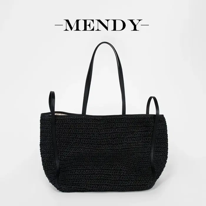 Sac Tote Femme Paille Rafia Tissé Plage Grande Capacité Été Shopping Anse Cuir Casual Élégant Grand 2025 Tendance Best-seller Mode Féminine Style Naturel Artisanal Fait Main Vacances Resort Chic Bohèm