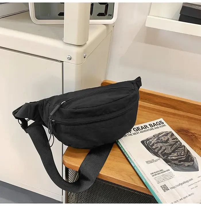 Sac de poitrine demi-lune pour femmes, nouveau sac à bandoulière en tissu Oxford de grande capacité,
