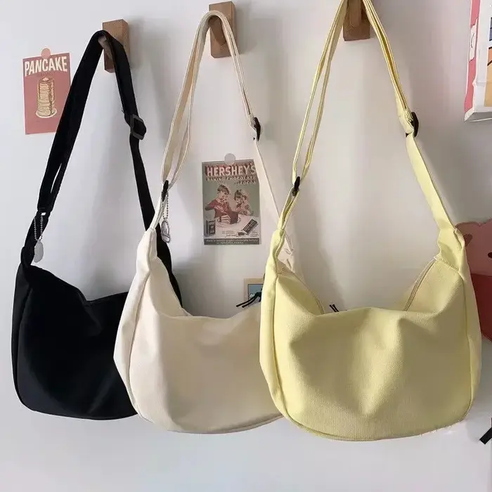 Sacs à bandoulière Harajuku solides pour femmes, sacs à main multifonctions simples assortis avec tout, sacs à bandoulière de grande capacité pour adolescentes