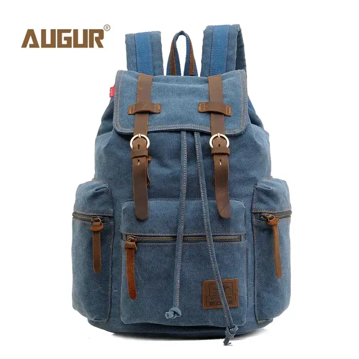 Sac d'école en toile vintage SR pour hommes