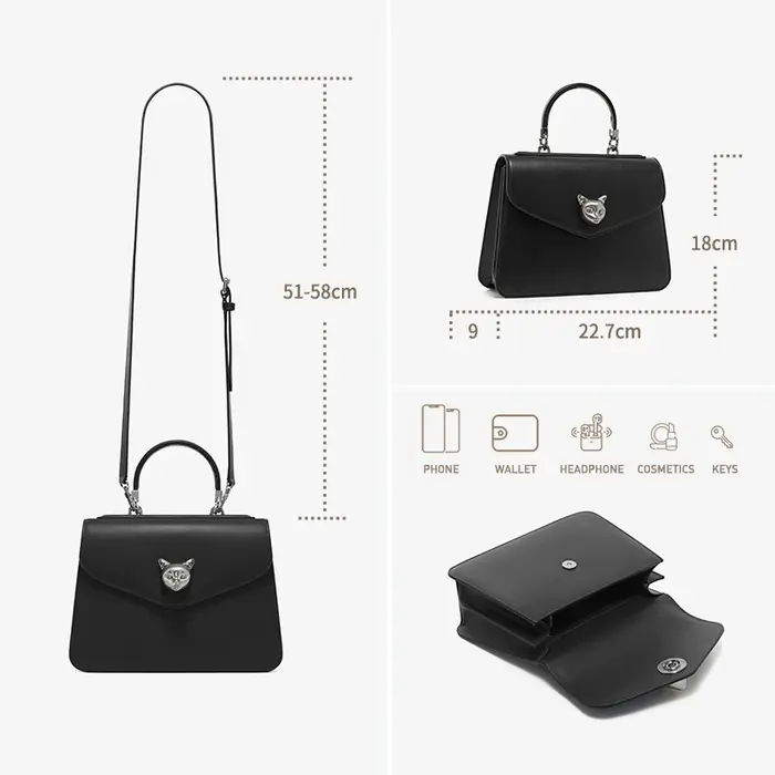 2025 BAFELLI CAT femmes nouvelle mode sac à main dame élégant affaires femme cuir marque de luxe déc