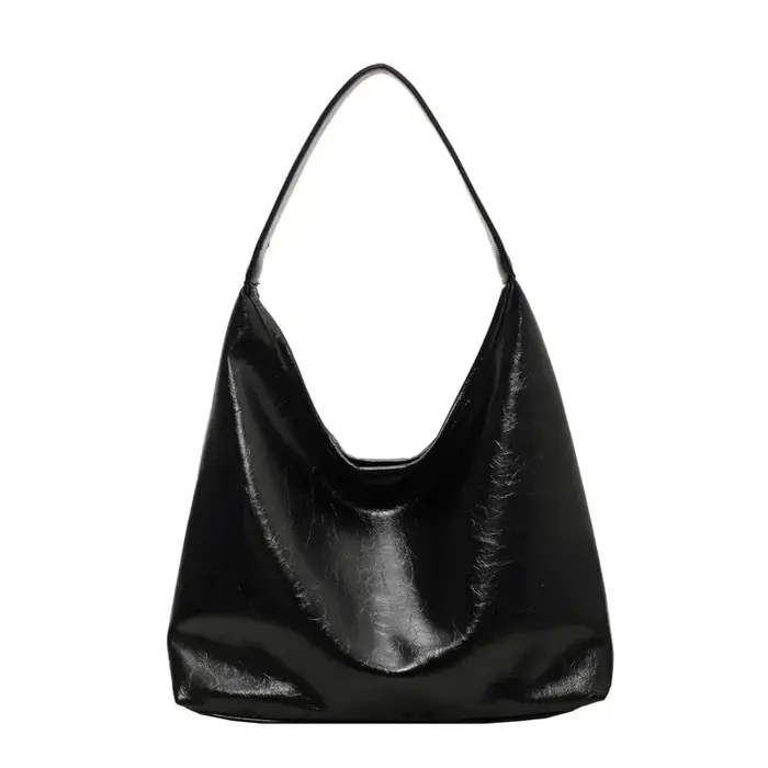 Sac rouge de grande capacité pour femmes, fourre-tout à Texture rétro, fourre-tout à bandoulière uni
