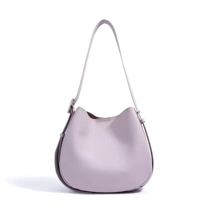 2026 Lavande demi-rond seau fourre-tout grande large sangle réglable femmes aisselle sac à bandouliè