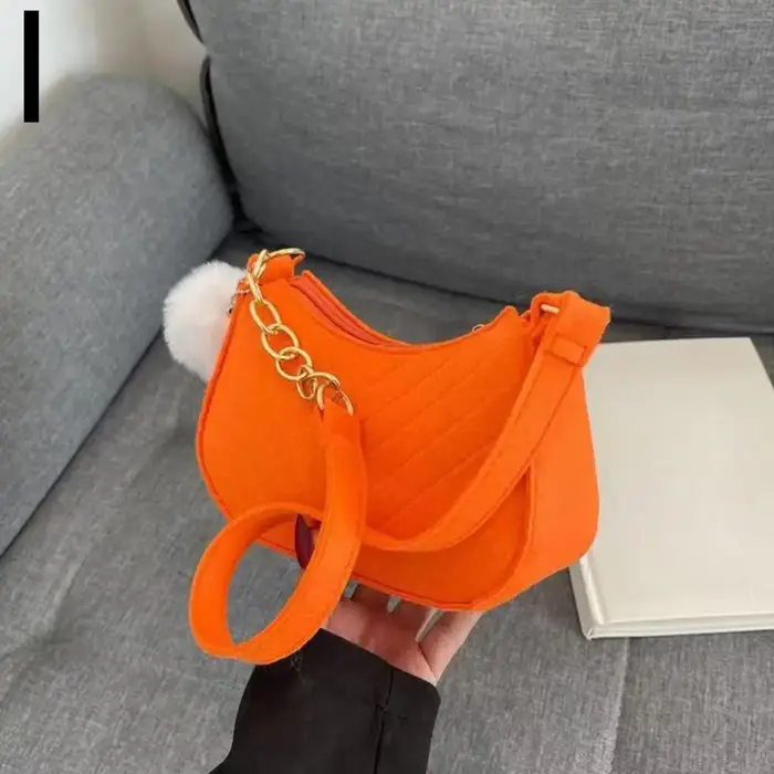 Sacs à bandoulière miniatures pour femmes, sacs sous le bras, sacs de selle tendance en feutre coule