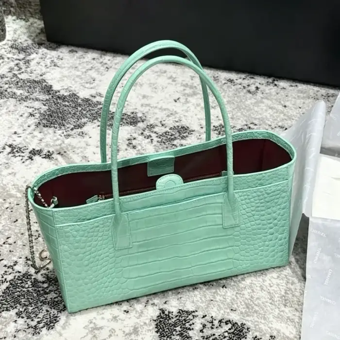 Sac fourre-tout de luxe imprimé crocodile pour femme
