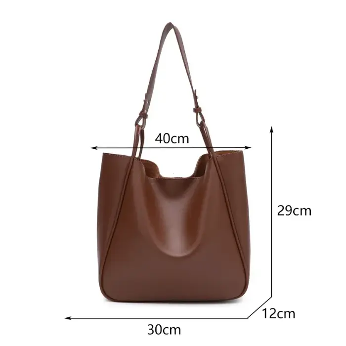 Sac fourre-tout en cuir de grande capacité pour femme