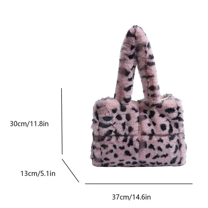 Sac à main de luxe en fausse fourrure pour femmes
