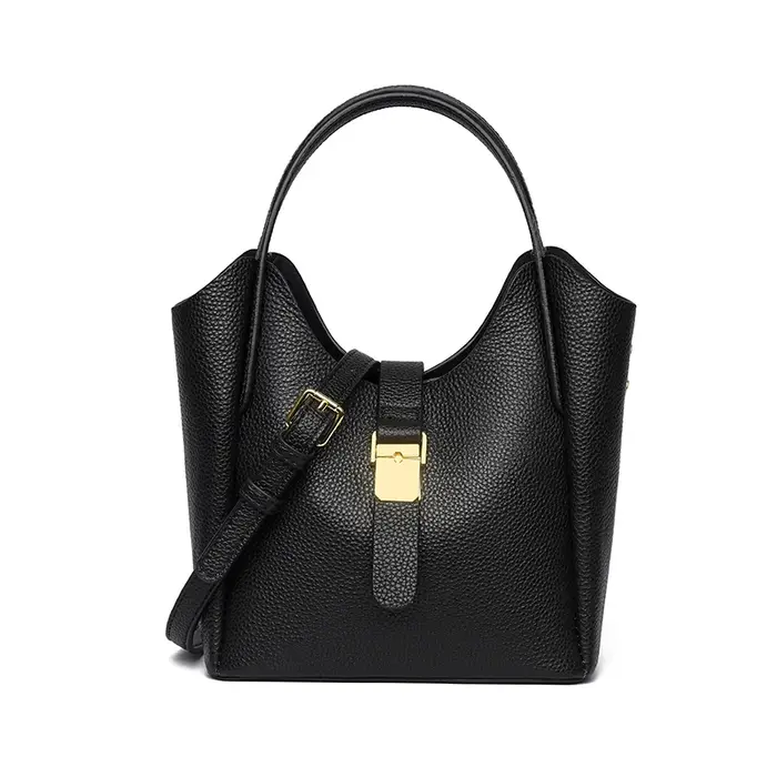 Sac à bandoulière en cuir de vache véritable pour femmes