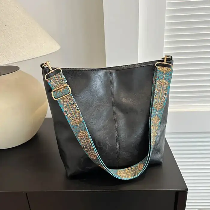 Sac fourre-tout de couleur unie à la mode pour femmes