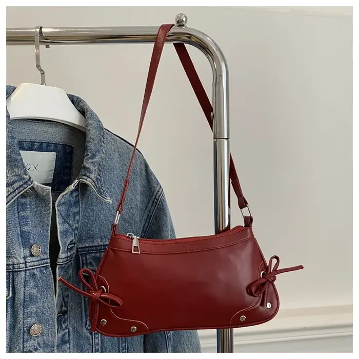 Nouveau sac à aisselles sac à bandoulière tendance pour femmes doux Double nœud sac à main dames sac